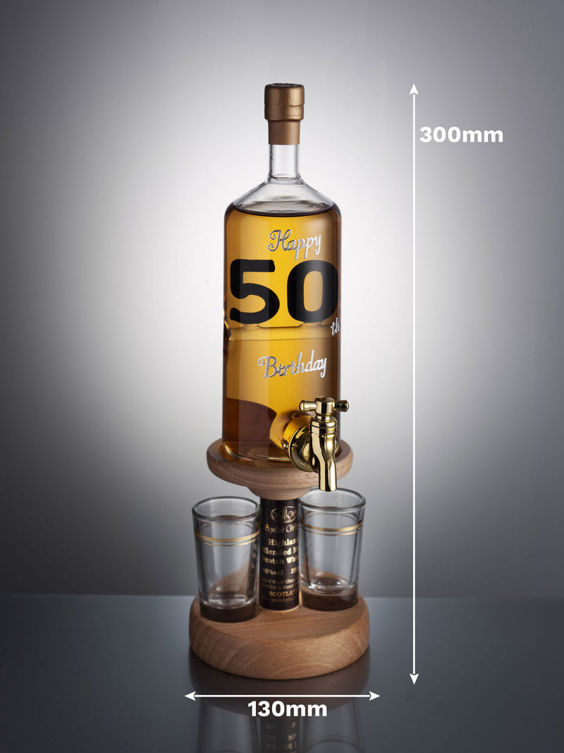 50th Birthday Present Whisky Decanter