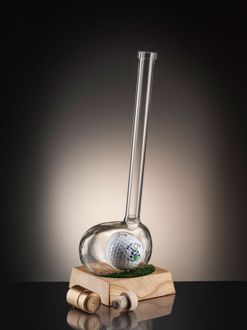 Empty Golf Ball And Tee Refillable Whisky Decanter
