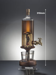 Bagpiper Tap Decanter with two glasses